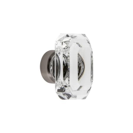 Grandeur Baguette 1-9/16” Luxury Solid Crystal Emerald Cut Rectangular Cabinet Knob Antique Pewter