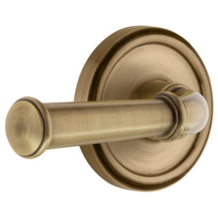 Grandeur Georgetown Solid Brass Left Handed Privacy Set with Georgetown Lever and 2-3/8" Backset Vintage Brass