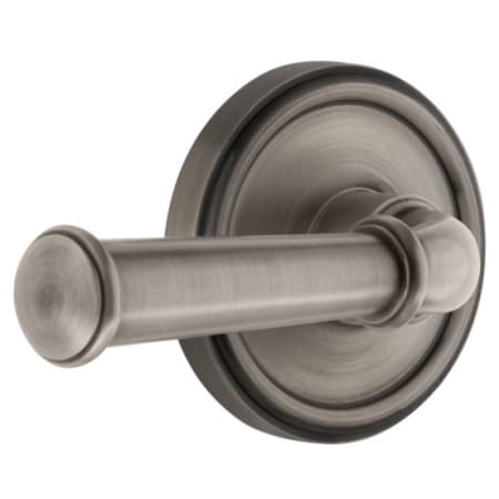 Grandeur Georgetown Solid Brass Left Handed Privacy Set with Georgetown Lever and 2-3/4" Backset Antique Pewter