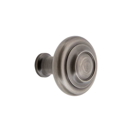 Grandeur Circulaire 1-3/8” Solid Brass Stepped Mushroom Round Cabinet Knob Antique Pewter
