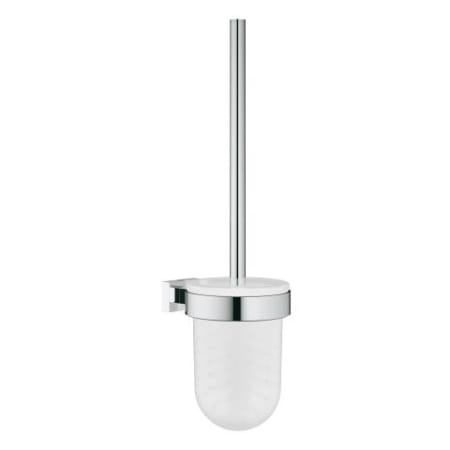Grohe Essentials Cube Toilet Brush Holder Starlight Chrome