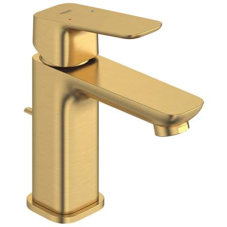 Grohe Cubeo Transitional 1.2 GPM Single Hole Bathroom Faucet with Pop-Up Drain Assembly Brushed Cool Sunrise