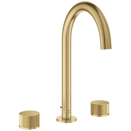 Grohe Atrio Private 1.2 GPM Widespread Bathroom Faucet with Pop-Up Drain Assembly Brushed Cool Sunrise