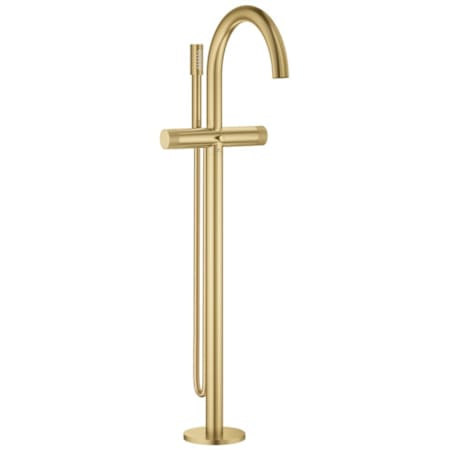 Grohe Atrio Private Floor Mounted Tub Filler with Built-In Diverter - Includes Hand Shower Brushed Cool Sunrise