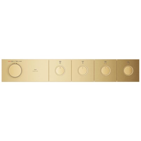 Grohe Rainshower Aqua Four Function Thermostatic Valve Trim Only with Single Knob Handle, Integrated Diverter, and Volume Control - Less Rough In Brushed Cool Sunrise