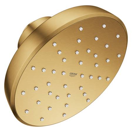 Grohe Tempesta 1.75 GPM Single Function Round Shower Head Brushed Cool Sunrise
