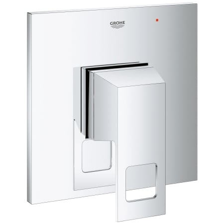 Grohe Eurocube Pressure Balanced Valve Trim Only with Single Lever Handle - Less Rough In Starlight Chrome