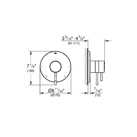 Grohe-19 494 1-Dimensional Drawing