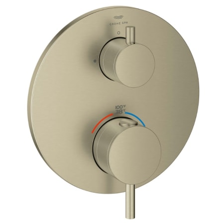 Grohe Atrio Single Function 2 Handle Thermostatic Valve Trim Brushed Nickel