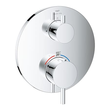 Grohe Atrio Dual Function 2-Handle Thermostatic Valve Trim Polished Chrome