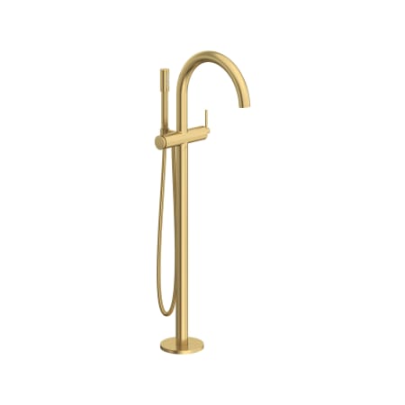 Grohe Atrio Single Handle Freestanding Tub Faucet, 1.75 GPM Hand Shower Brushed Cool Sunrise
