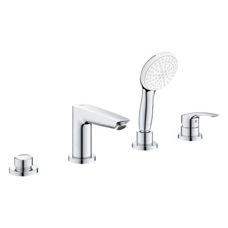 Grohe Tempesta Deck Mounted Tub Filler - Includes Hand Shower Starlight Chrome