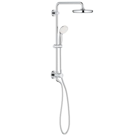 Grohe Retro-Fit 1.75 GPM Shower System with Single Function Rain Shower Head, Slide Bar, Multi Function Hand Shower, and 17-3/4" Swivel Shower Arm Starlight Chrome
