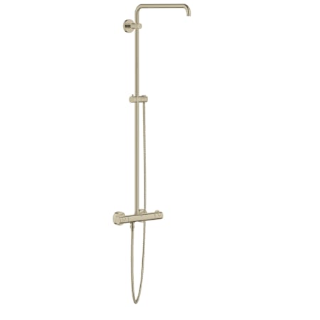 Grohe Retro-Fit Shower with 18" Center to Center Slide Bar, Rain Shower Arm, and Hose Brushed Nickel