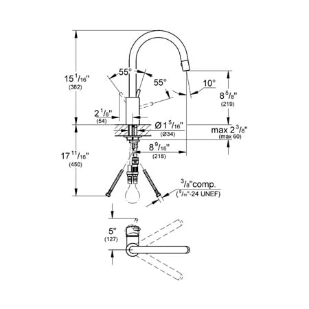 Grohe-31 349-Grohe-31349-Dimensional Drawing