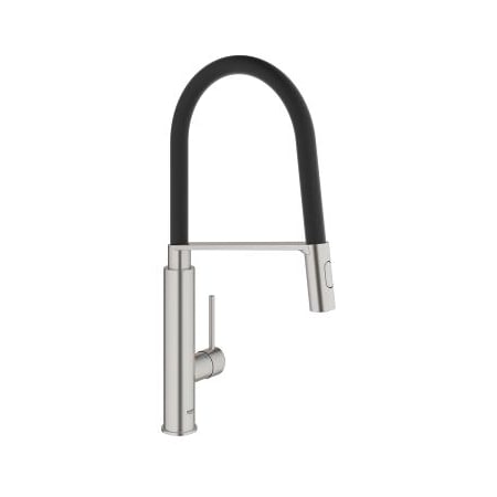 Grohe Pre-Rinse Spray Kitchen Faucet with Locking Push Button Control SuperSteel InfinityFinish