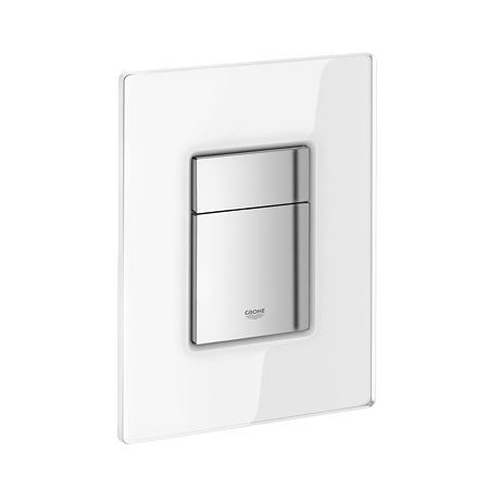 Grohe Cosmopolitan Dual Flush Glass Actuation Plate Moon White