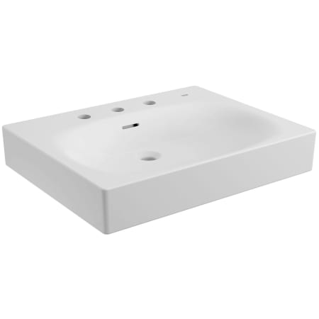 Grohe Eurocube Wall Mount 24" Bathroom Sink with 3 Faucet Holes Alpine White