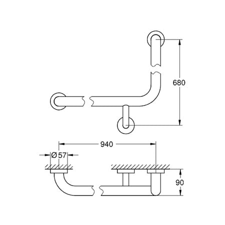 Grohe-40 797-Dimensional Drawing