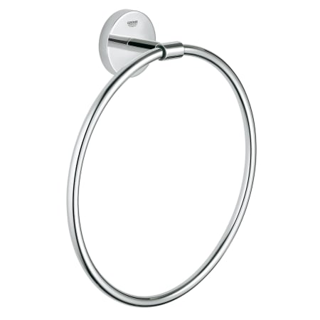 Grohe Bau Cosmopolitan 8-1/4" Towel Ring Starlight Chrome