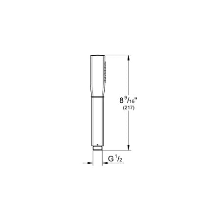 Grohe-GSS-Grandera-DPB-03-Handshower Dimensional Drawing