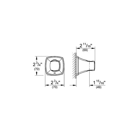 Grohe-GSS-Grandera-DPB-03-Handshower Holder Dimensional Drawing