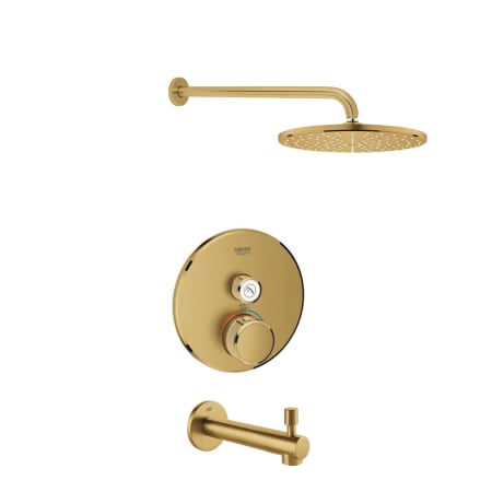 Grohe Grohtherm Thermostatic Tub and Shower Package with 1.75 GPM Single Function Shower Head - Valve Included Brushed Cool Sunrise