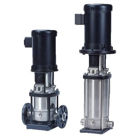 Grundfos CRN 56 APGE HQQE Vertical, Non-self Priming, Multistage, Inline, Centrifugal Pump with a Maximum Liquid Temperature of 248°F, a Rated Flow of 30.4 US GPM, a Rated Head of 148 Ft and Stainless Steel Construction N/A