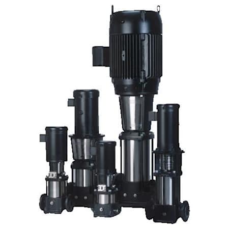 Grundfos CR 206 AGJAE HQQE Vertical, Non-self Priming, Multistage, Inline, Centrifugal Pump with a Rated Flow of 111 US GPM, a Rated Head of 319 Ft and Cast Iron Construction N/A