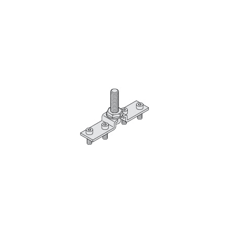 Hafele HAWA Junior Galvanized Steel Suspension Plate with M10 Suspension Bolt for 176 Lb. Sliding Glass Door Steel
