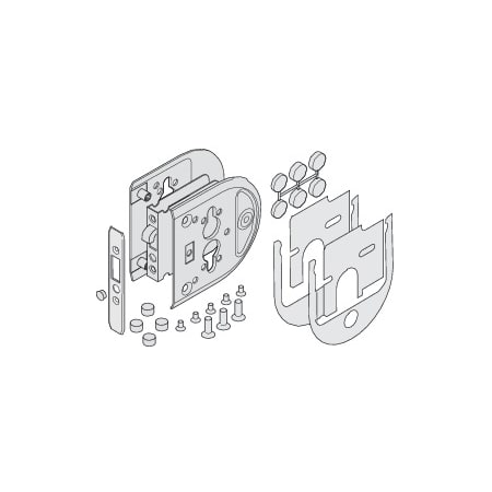 Hafele HAWA Toplock Glass Door Lock for European Profile Cylinder without Cover Cap N/A