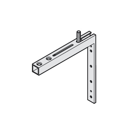 Hafele HAWA Suspension Bracket with Carrier Plate and M12 Hanger Bolt for Top Hung 1100 Lb. Sliding Door Steel