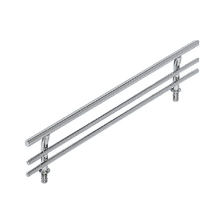 Hafele 17.625" Long Steel Rail for Custom Wood Shelves Chrome