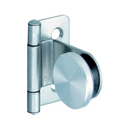 Hafele Inset Screw-Mount Glass Cabinet Door Hinge with 180-Degree Opening Angle (Individual) Stainless Steel