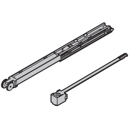 Hafele Soft Close Mechanism for Use with Sliding Wood Door Fitting Sets Gray