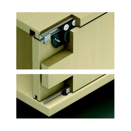 Hafele Fitting Set for Top Hung Sliding Wood Doors N/A