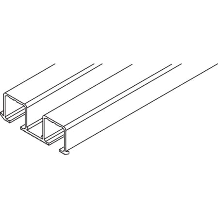 Hafele EKU Dual Top Track for Sliding Wood Doors Aluminum