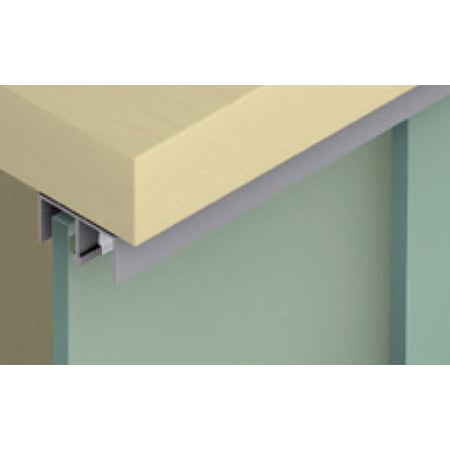 Hafele Slido Design Top Double Guide Track for Sliding Glass Cabinet Doors Silver