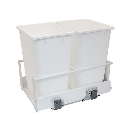 Hafele Double Waste Bin Pull-Out White