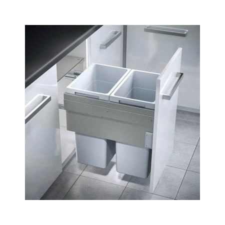 Hafele Pull Out Waste Bin Light Gray