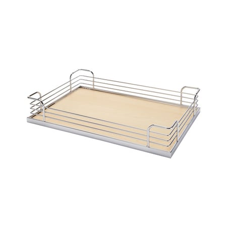 Hafele 15.625" x 18.5" Arena Plus Storage Basket for Pull Out Pantry Frame Chrome / Maple