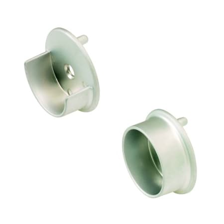 Hafele Synergy Closet Rod Supports for 1-5/16 Inch Diameter Closet Rod - Pair Matte Aluminum