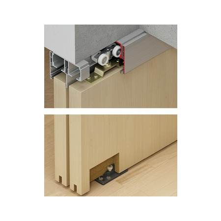Hafele Hawa Porta Sliding Door Fitting - Door weight 60 kg Silver