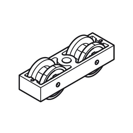 Hafele 2 Rollers Running Gear with Plastic Rollers N/A