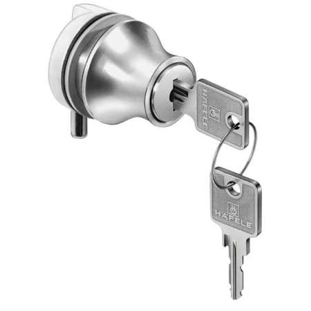 Hafele Glass Door Pin Lock Matte Nickel