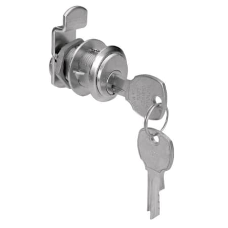 Hafele Cabinet Drawer Cam Lock with #107 Key Brushed Chrome