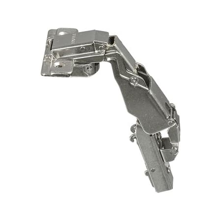 Hafele Wide Angle Clip-On Furniture Hinge with 165 Degree Opening Angle and Half Overlay Nickel Plated