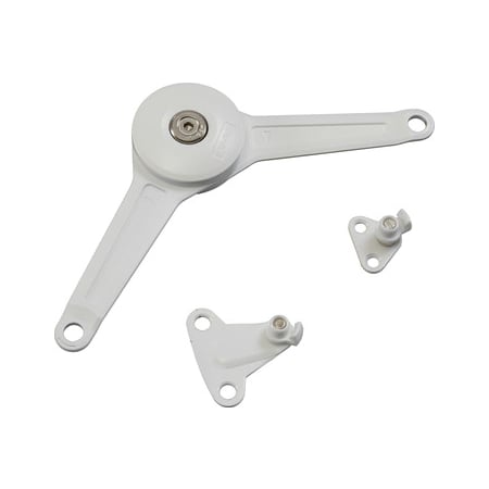 Hafele Lid Stay / Flap Stay, Duo Standard Complete Set for Wood White