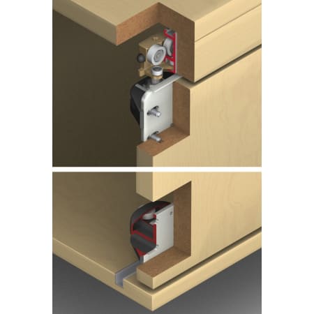Hafele HAWA Aperto Track Set for 1 Door in 13.75-Foot Wide Cabinet with Straight Track and Guide Channel N/A