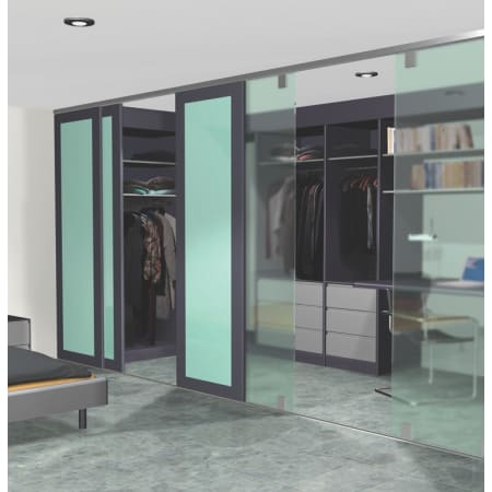 Hafele HAWA Ordena Fitting Set for Single 154 Lb. Top Hung Sliding Wood Door without Upper Track N/A